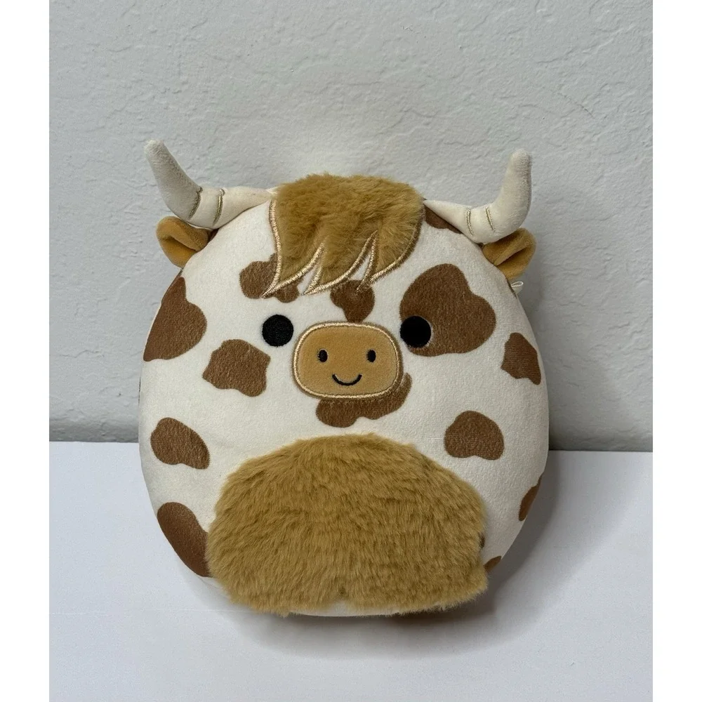 Squishmallows Jazwares Spring Squad‎ Alonzo The Highland Cow Stuffed Farm Animal